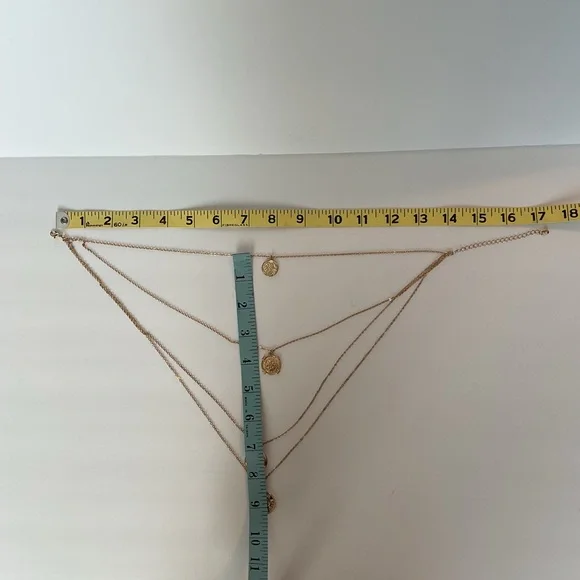 European & Australian Coin Pendant 4 layered Tiered Gold Tone Euro Travel Summer - Picture 3 of 11